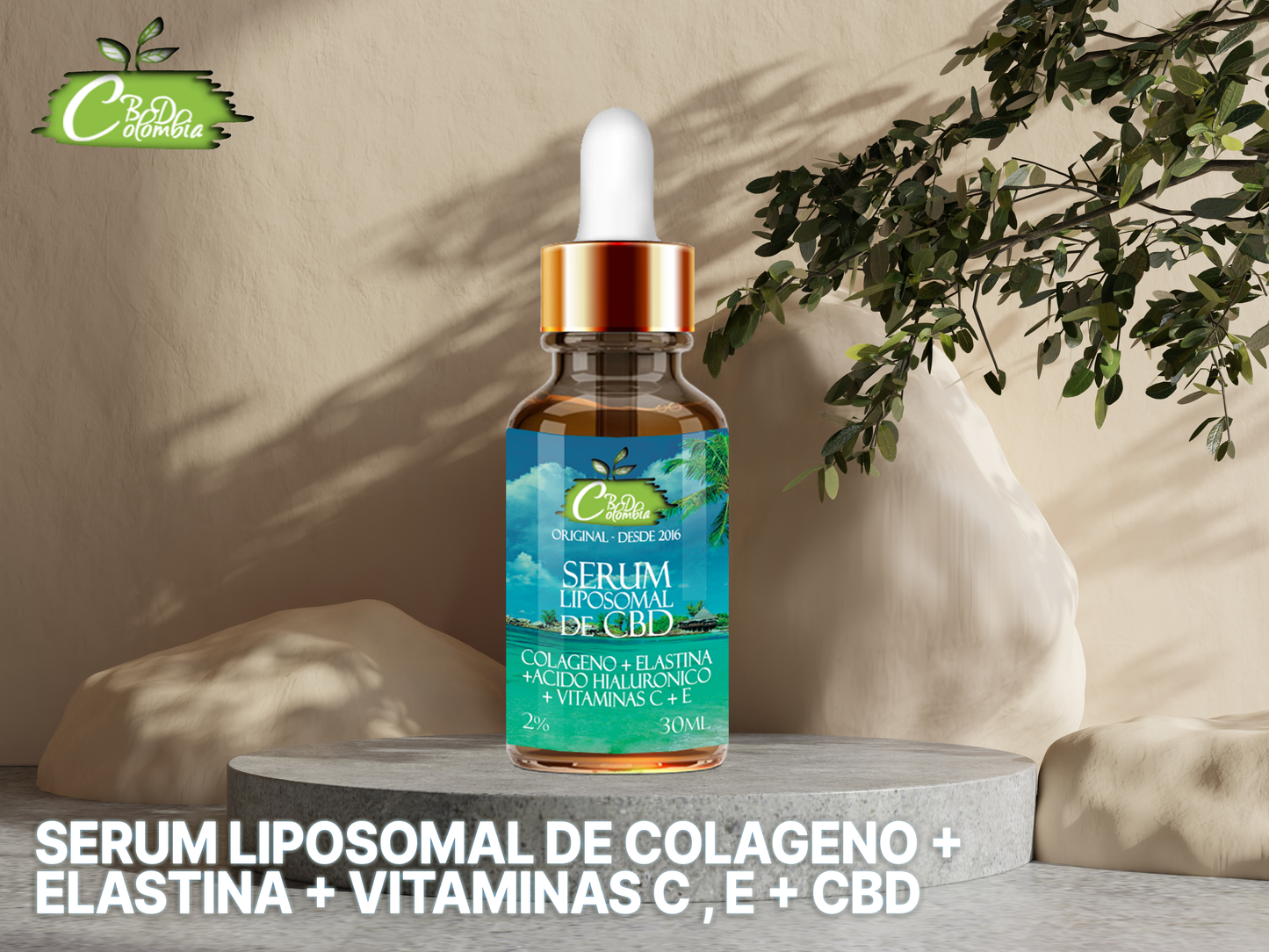 Sérum Facial Colágeno, Elastina y Ácido Hialurónico