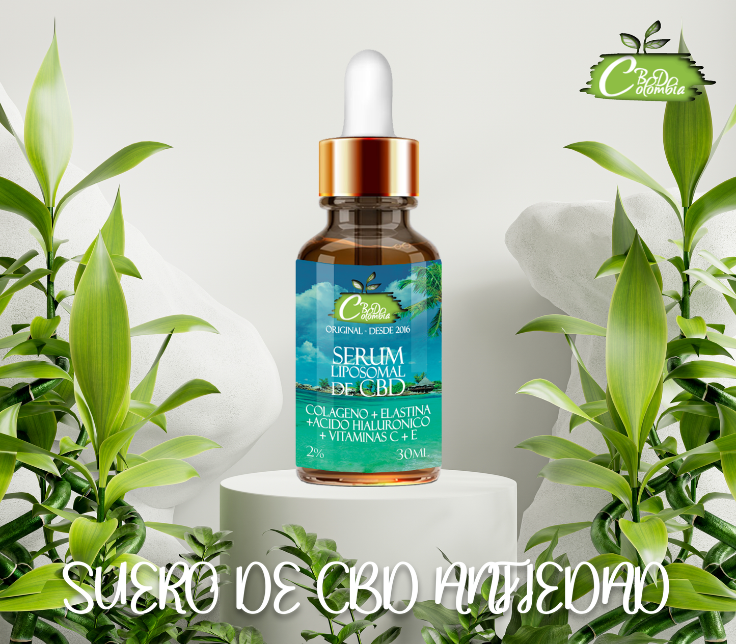 Sérum Facial Colágeno, Elastina y Ácido Hialurónico